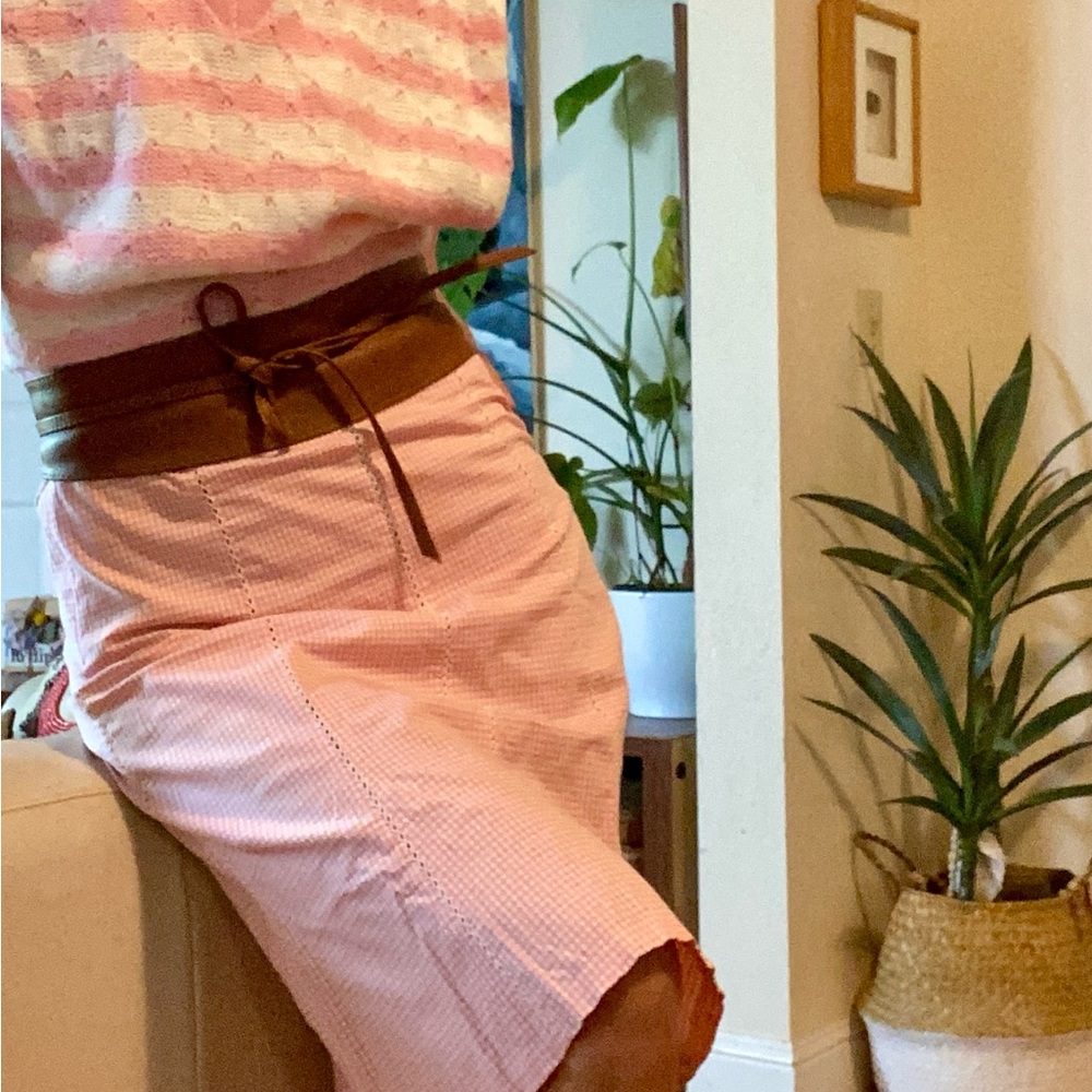 DVF - Rare find vintage, pink gingham skirt